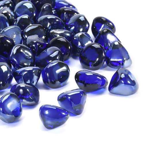Vidrio para fuego piedra - fuego,, azul